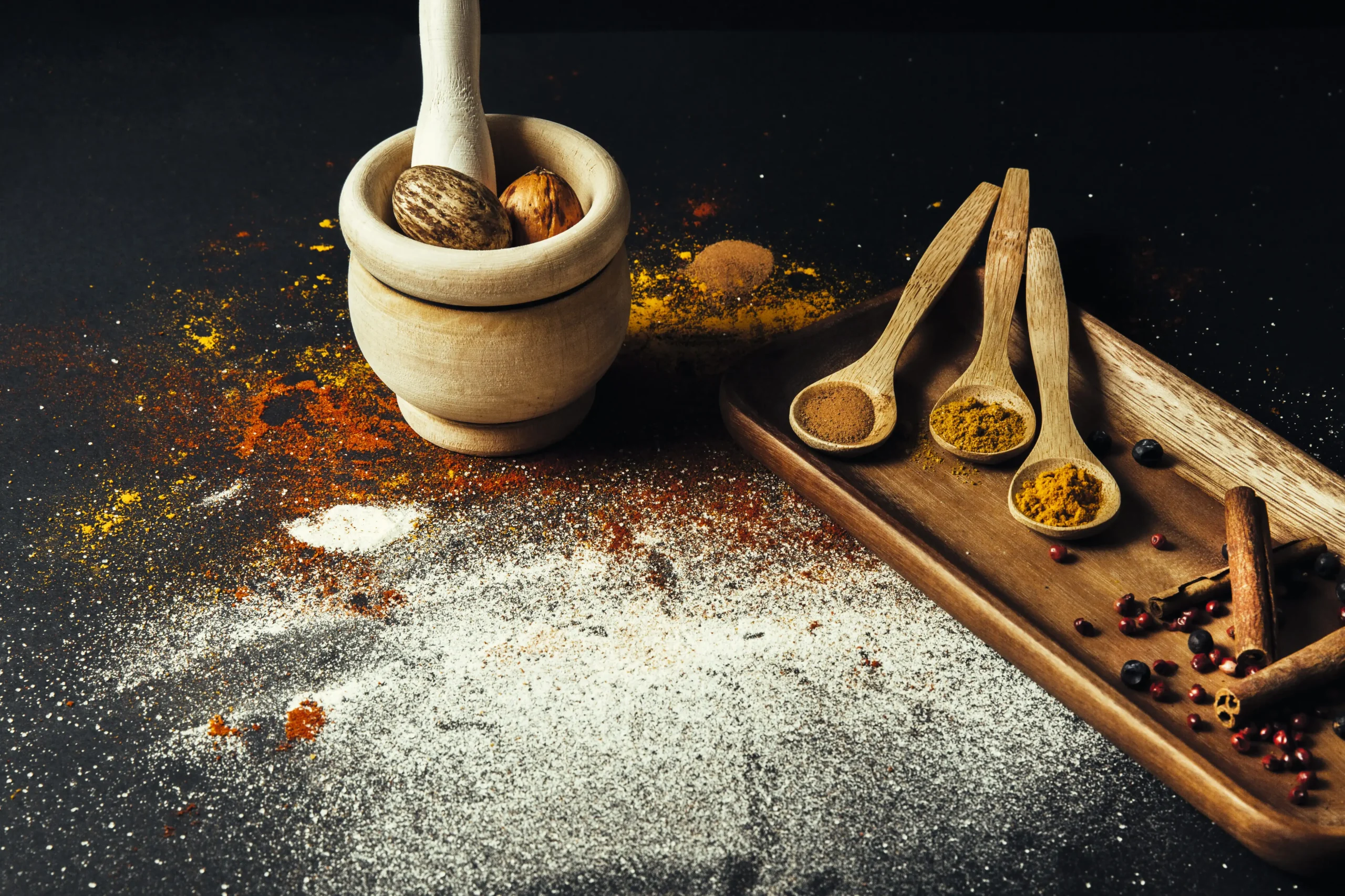 spices and nutmeg